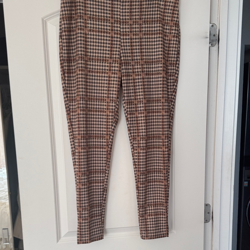 Zac & Rachel Brown Plaid Track Pants